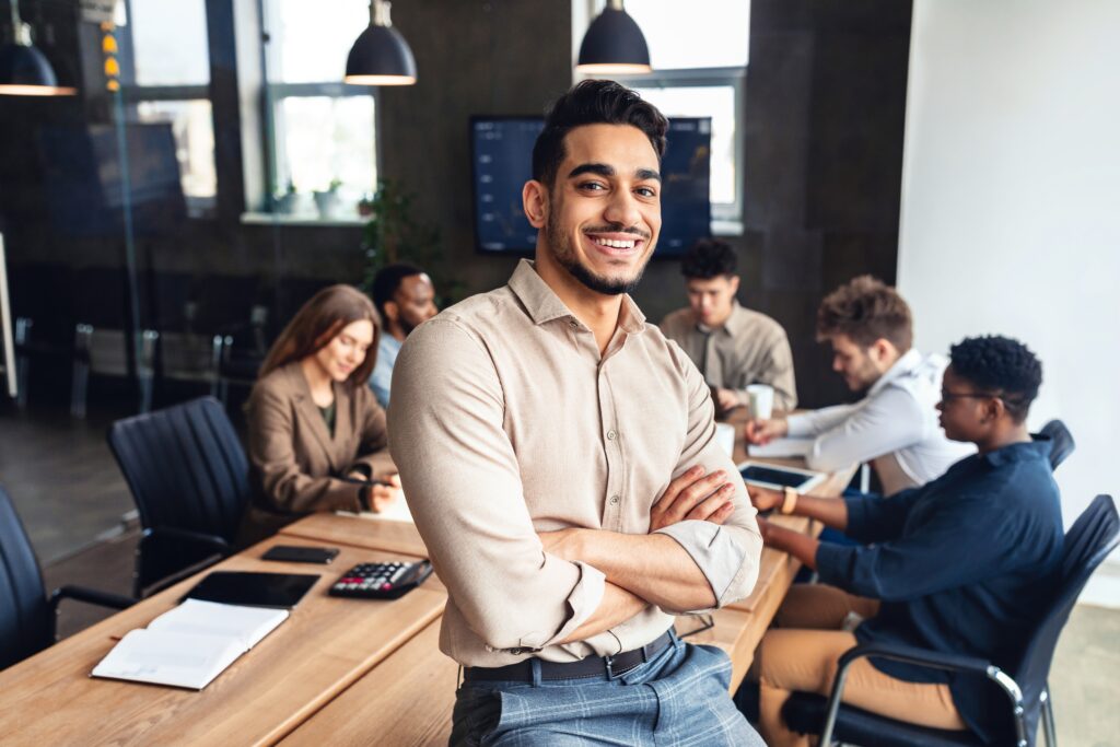 young professional with leadership potential